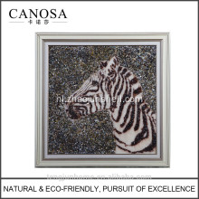 CANOSA Shell hand engarving 3D paard hoofd muur foto met houten frame